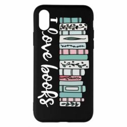 Чехол для iPhone X/Xs I love books - PrintSalon
