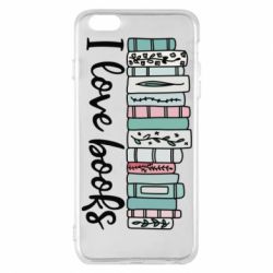 Чехол для iPhone 6 Plus/6S Plus I love books - PrintSalon