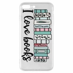Чехол для iPhone 7 Plus I love books - PrintSalon
