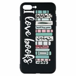 Чехол для iPhone 8 Plus I love books - PrintSalon