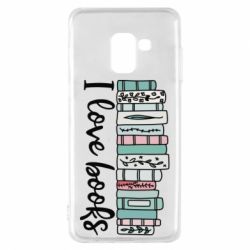 Чехол для Samsung A8 2018 I love books - PrintSalon