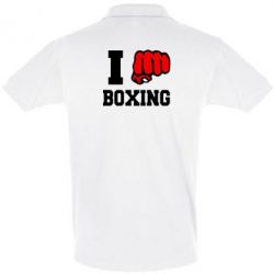Мужское поло I love boxing - PrintSalon