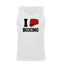 Мужская майка I love boxing - PrintSalon