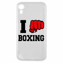 Чехол для iPhone XR I love boxing - PrintSalon