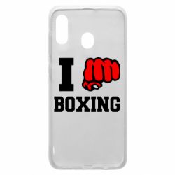 Чехол для Samsung A20 I love boxing - PrintSalon