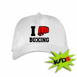Детская кепка I love boxing - PrintSalon