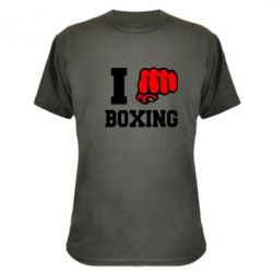 Камуфляжная футболка I love boxing - PrintSalon