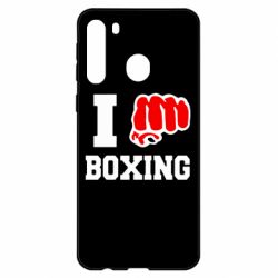 Чехол для Samsung A21 I love boxing - PrintSalon