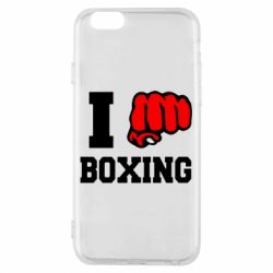 Чехол для iPhone 6/6S I love boxing - PrintSalon