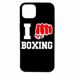 Чехол для iPhone 14 I love boxing - PrintSalon