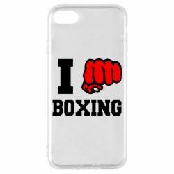 Чехол для iPhone 8 I love boxing - PrintSalon