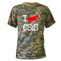 Камуфляжна футболка I love CS Source - PrintSalon