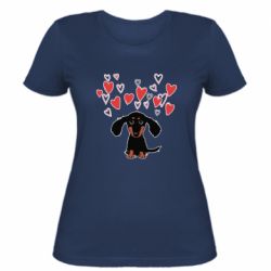 Женская футболка I love dachshund - PrintSalon