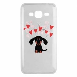 Чехол для Samsung J3 2016 I love dachshund - PrintSalon