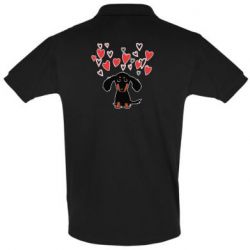 Мужское поло I love dachshund