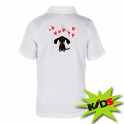 Детское поло I love dachshund - PrintSalon