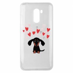 Чехол для Xiaomi Pocophone F1 I love dachshund - PrintSalon