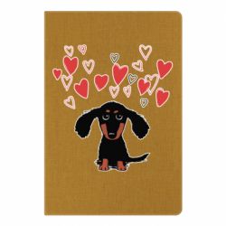 Блокнот з принтом I love dachshund