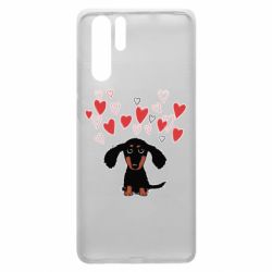Чехол для Huawei P30 Pro I love dachshund - PrintSalon