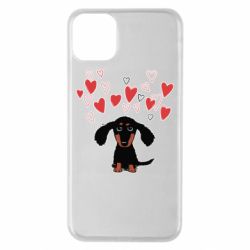 Чехол для iPhone 11 Pro Max I love dachshund - PrintSalon