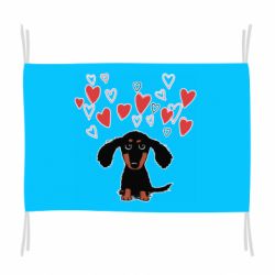 Флаг I love dachshund