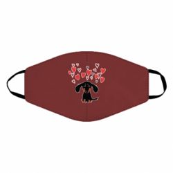 Маска многоразовая I love dachshund