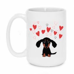 Чашка 420ml I love dachshund