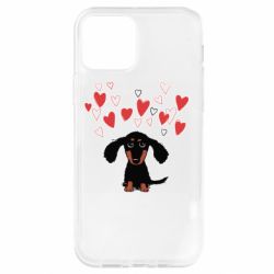 Чехол для iPhone 12 I love dachshund - PrintSalon