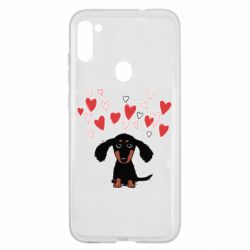 Чехол для Samsung A11/M11 I love dachshund - PrintSalon