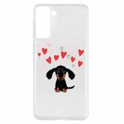 Чехол для Samsung S21+ I love dachshund