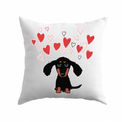 Подушка I love dachshund - PrintSalon