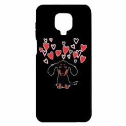 Чехол для Xiaomi Redmi Note 9S/9Pro/9Pro Max I love dachshund - PrintSalon