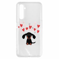 Чехол для Realme 6 Pro I love dachshund - PrintSalon