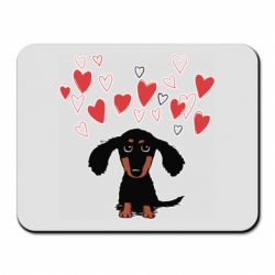 Коврик для мыши I love dachshund - PrintSalon