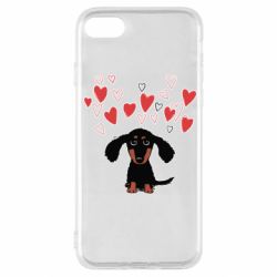 Чехол для iPhone SE 2022 I love dachshund - PrintSalon