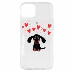 Чехол для iPhone 14 Plus I love dachshund - PrintSalon