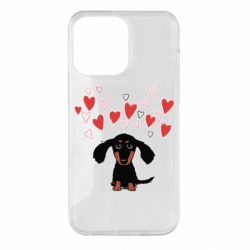 Чехол для iPhone 14 Pro Max I love dachshund - PrintSalon
