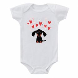 Детский бодик I love dachshund