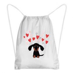 Рюкзак-мешок I love dachshund - PrintSalon