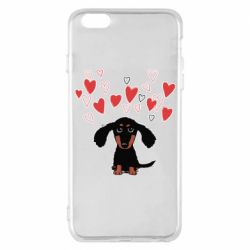 Чехол для iPhone 6 Plus/6S Plus I love dachshund