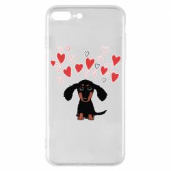 Чехол для iPhone 7 Plus I love dachshund - PrintSalon