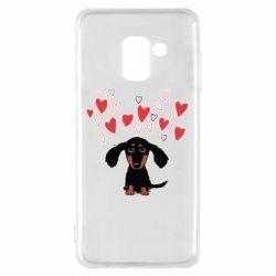 Чехол для Samsung A8 2018 I love dachshund - PrintSalon