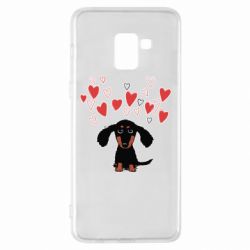 Чехол для Samsung A8+ 2018 I love dachshund