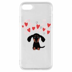 Чехол для iPhone 8 I love dachshund - PrintSalon