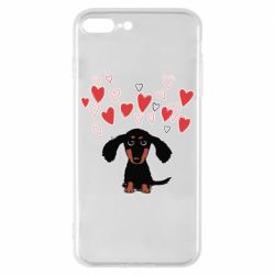 Чехол для iPhone 8 Plus I love dachshund - PrintSalon