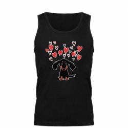 Мужская майка I love dachshund