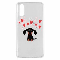 Чехол для Huawei P20 I love dachshund - PrintSalon