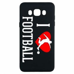 Чохол для Samsung J7 2016 I love football - PrintSalon