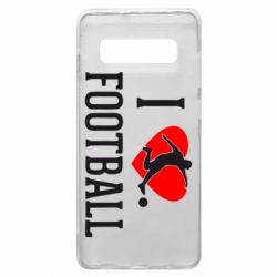 Чохол для Samsung S10+ I love football - PrintSalon