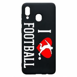 Чохол для Samsung A20 I love football - PrintSalon
